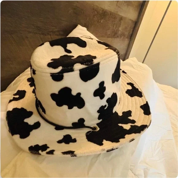 Cow Print hat cowgirl funky - Picture 3 of 5